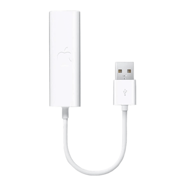 Apple USB 2.0 Type A to LAN Port USB Adapter Supports 100 Mbps Speed White